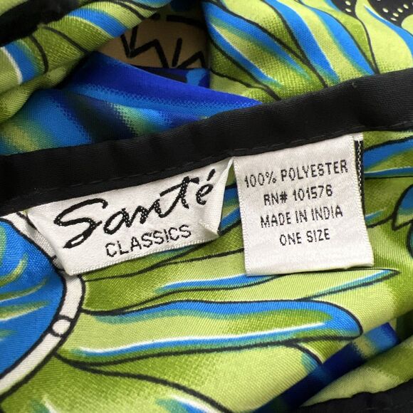 Sante Classics Mumu Dress Women One Size Green Embellished Maxi Lounge Bedroom - Picture 5 of 12